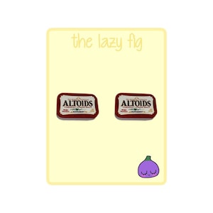 Altoids - votre choix de clous d&#39;oreilles ou de pendants en titane