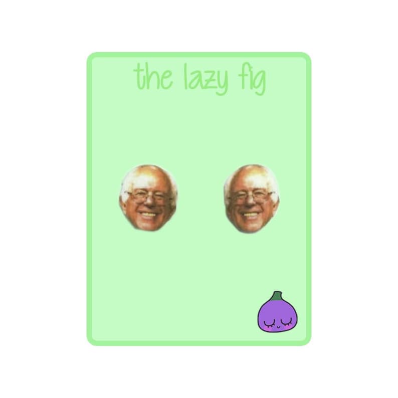 stud or dangle titanium earrings Bernie Sanders Democratic candidate 2020 election