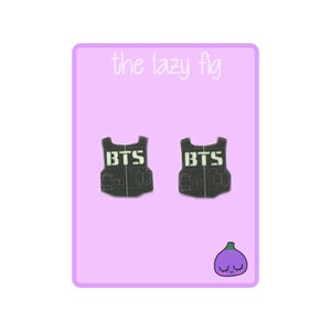 BTS - Bangtan Boys - your choice of stud or dangle titanium earrings