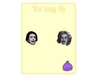 Whatever Happened to Baby Jane - Bette Davis and Joan Crawford - stud or dangle titanium earrings