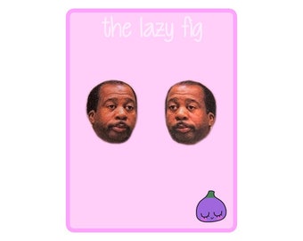 Stanley Hudson -  The Office - your choice of stud or dangle titanium earrings