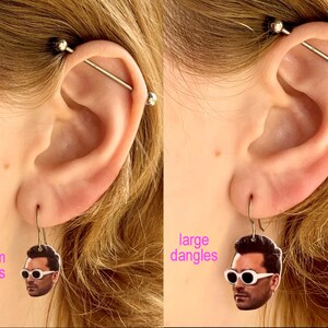 Shawn and Gus Psych your choice of stud or dangle titanium earrings image 3