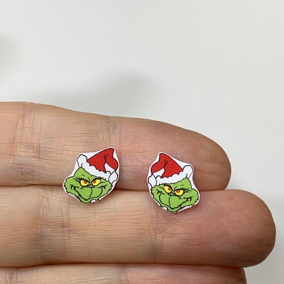 Grinch stud earrings discount