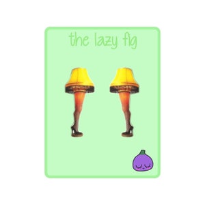 Leg Lamp - Une histoire de Noël - boucles d’oreilles pendantes en titane