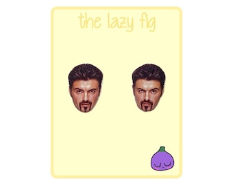 George Michael – wybór kolczyków ze sztyftem lub wiszących z tytanu