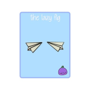 Paper Airplanes - boucles d’oreilles en titane à clous ou pendantes