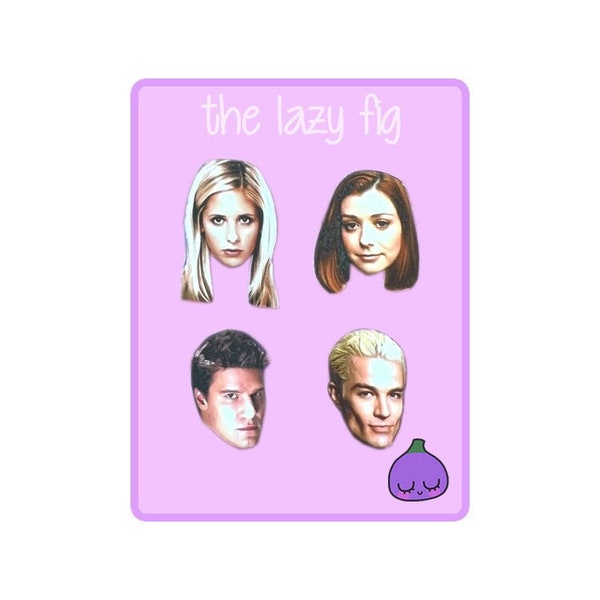 Buffy the Vampire Slayer - Buffy, Willow, Angel and Spike - your choice of stud or dangle titanium earrings