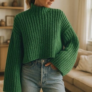 Häkelanleitung PDF | Dass Pullover mit Drop Schulter | Oversized Pullover mit Kragen DIY Anleitung