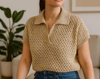 Patrón de polo de crochet: Top o vestido de verano (PDF)