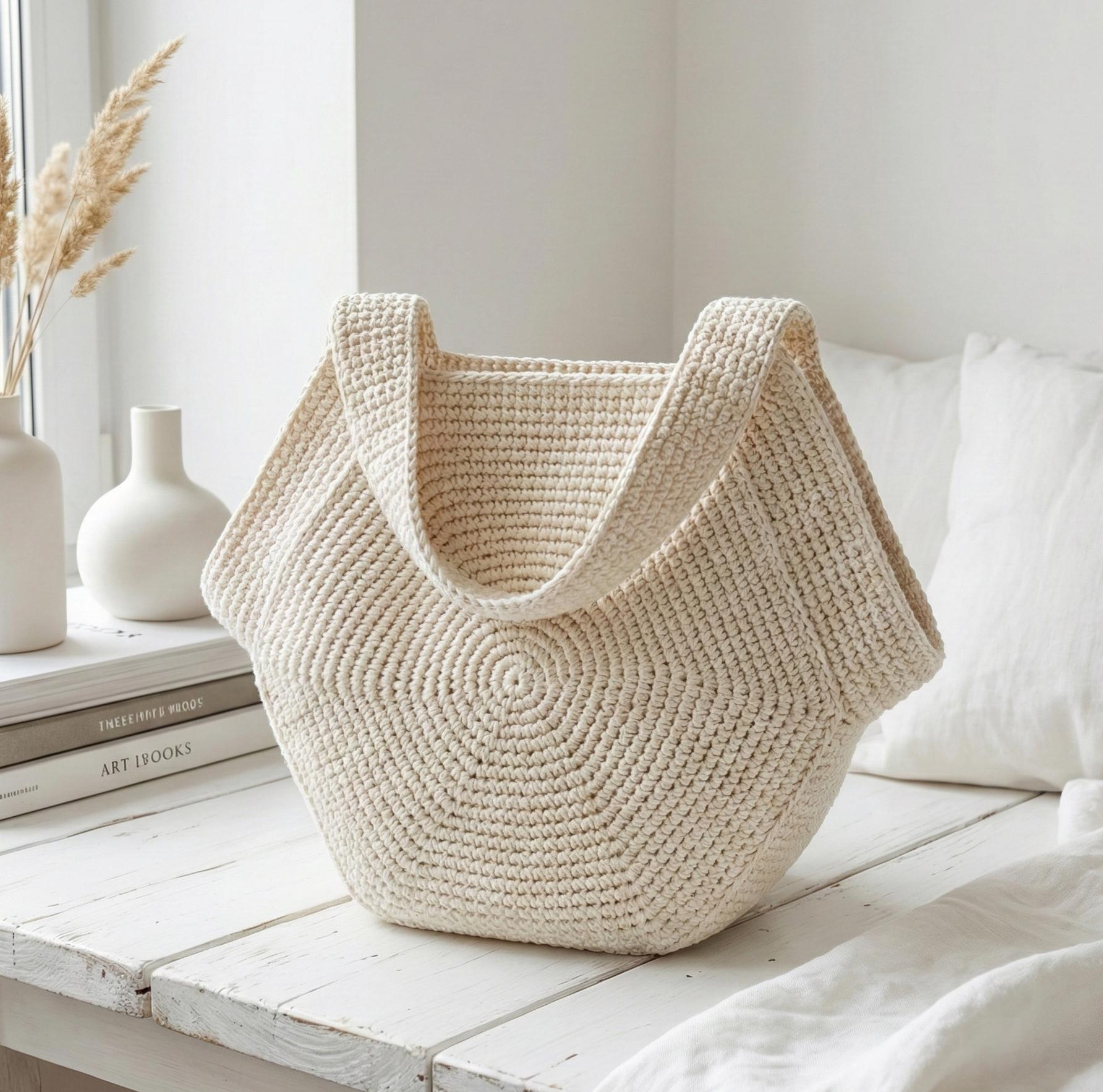 Crochet Hobo Tote Pattern PDF | Modern Textured Bag With Built-in ...