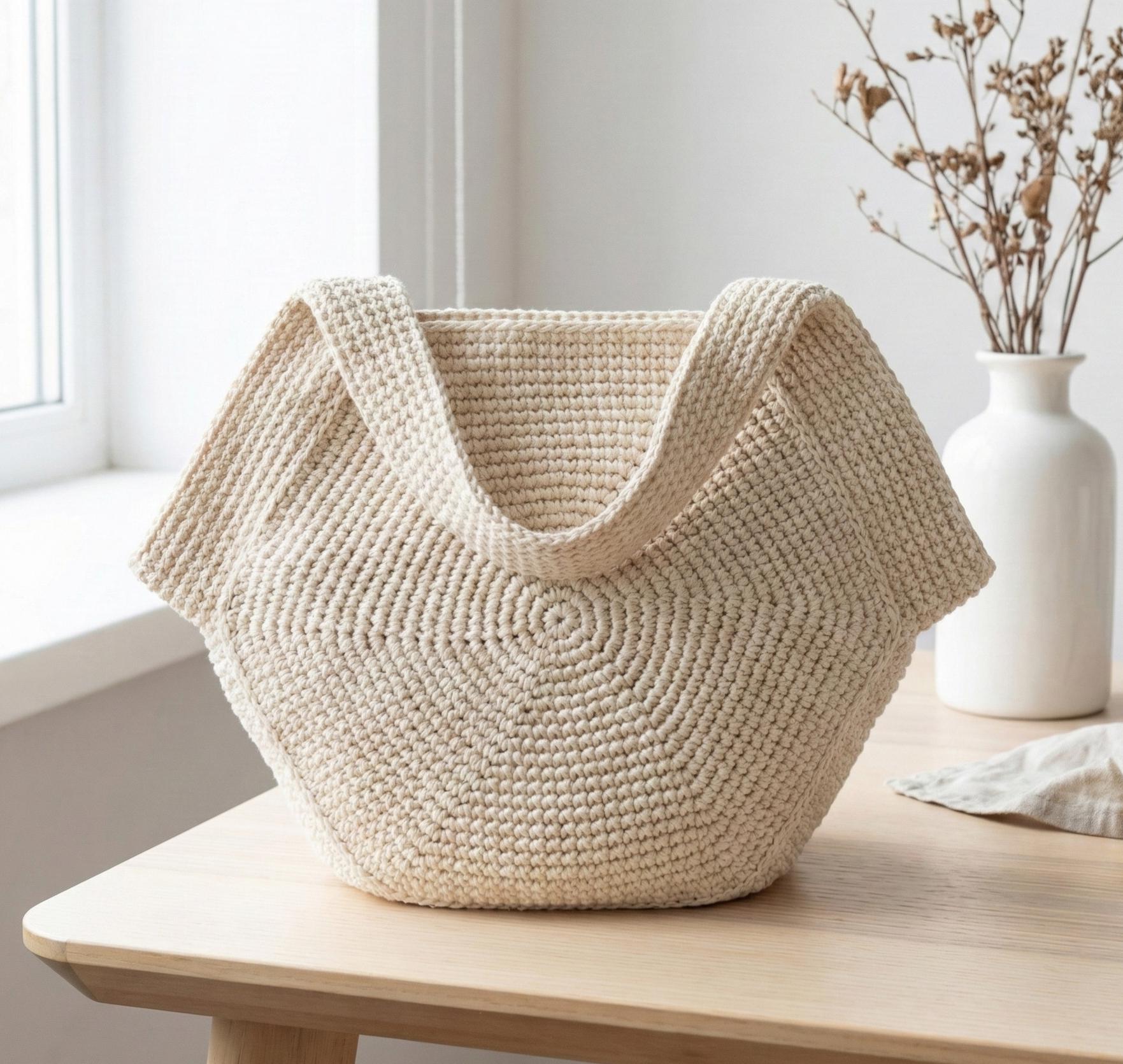 Crochet Hobo Tote Pattern PDF | Modern Textured Bag With Built-in ...