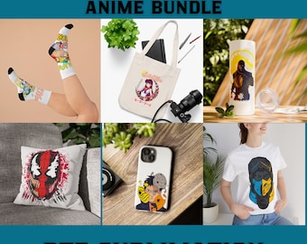 96 Streetwear Anime Designs – DTF Sublimation Bundle