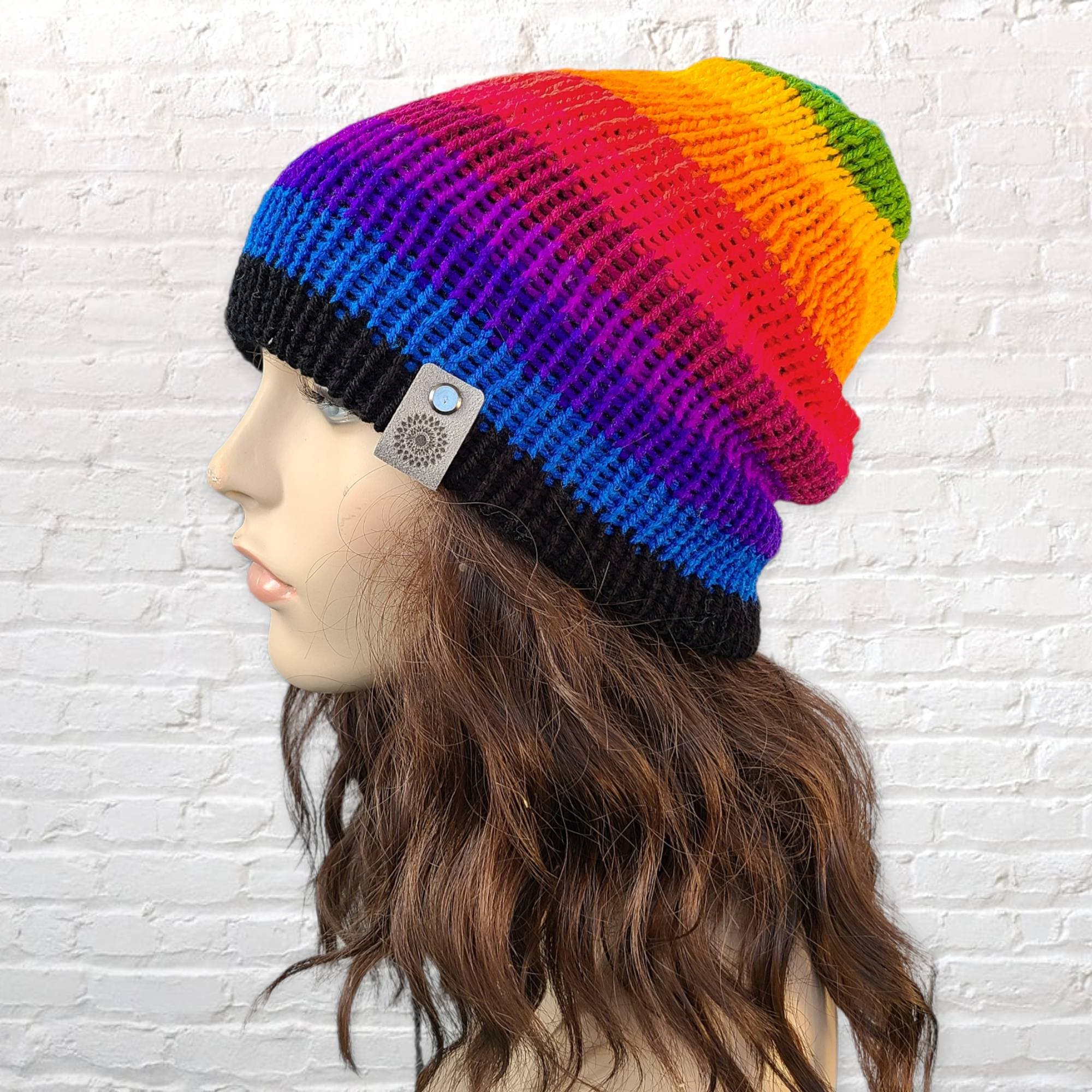 Rainbow beanie hat new arrivals