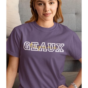Comfort Colors® LSU Geaux Tigers Tee, Louisiana State University, Game Day Shirts, LSU Football