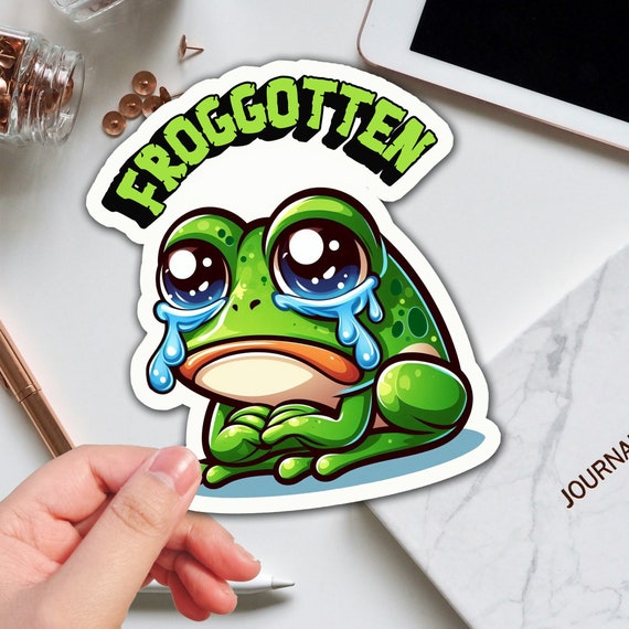Adesivo rana gioco di parole, regalo per amanti degli anfibi