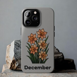 Personalized Narcissus December Birth Month Flower Phone Case: Cases for iPhone 7-16 & Samsung S21-S24