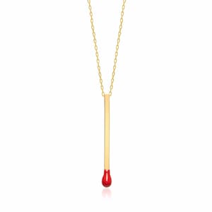 Match Necklace Matchstick Necklace Match Jewelry Fire Jewelry Match Stick Charm Necklace Match Pendant Necklace Personalized Initial Gift