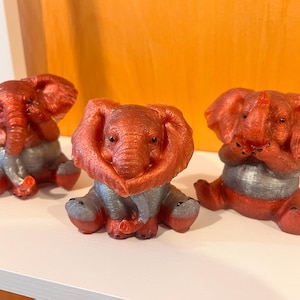resin elephant figurine set