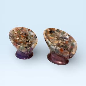 Jabonera de resina autodrenante: Piedra pulida y cristales