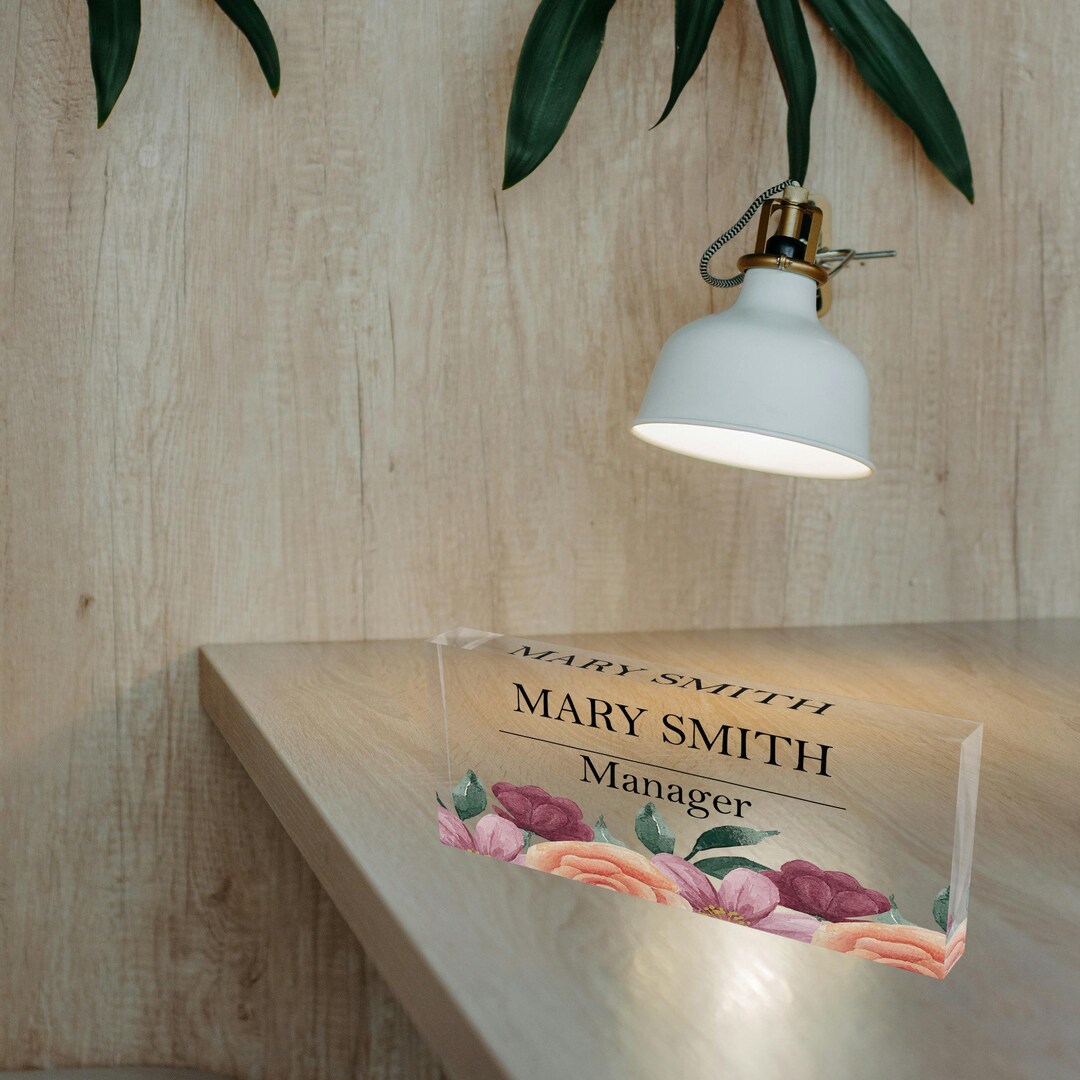 Custom Acrylic Name Plate,custom Acrylic Desk Name Plate Sign,custom ...