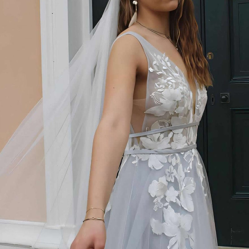 Grey Wedding Dress - Etsy