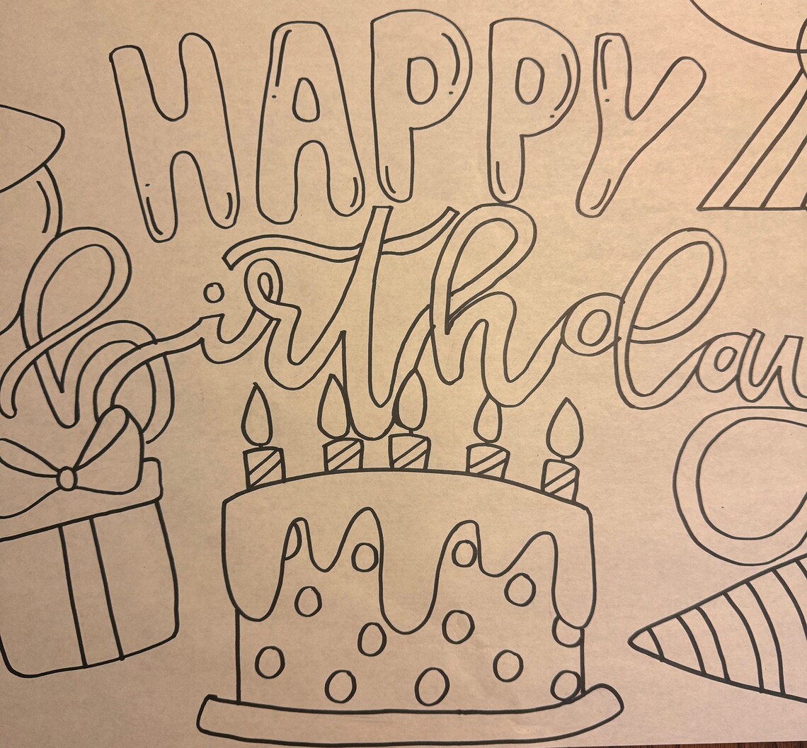 Custom Giant Coloring Sheet - Etsy