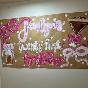 201er Geburtstag Banner, 21.Geburtstag, Martini, Martini Party Zeichen, Handwerk Papier Banner, Tini etwas älter, Party Banner, Disco