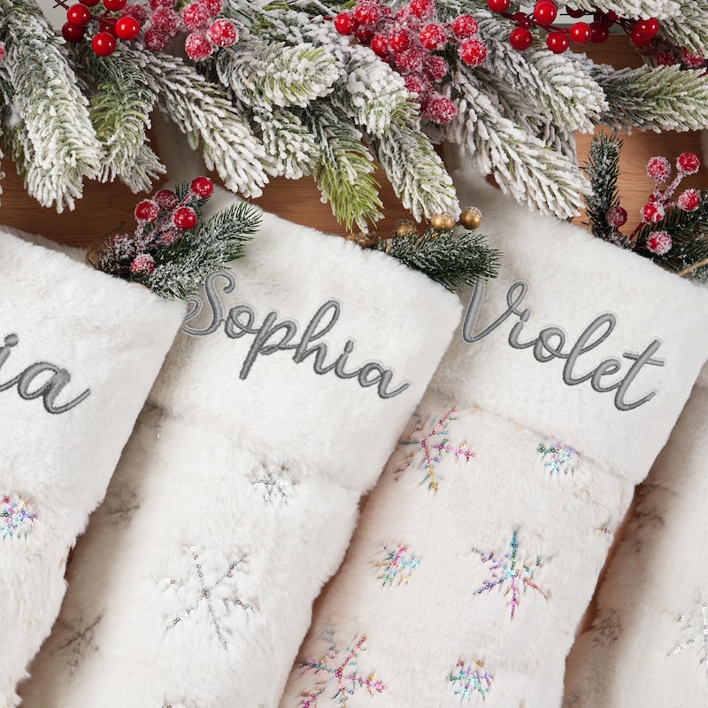 Snowflake Custom Stocking - Etsy