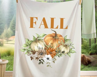 Fall Cozy Vibes Fleece Blanket Throw