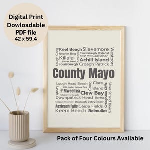 County Mayo Places Digital Printable Poster - Set of 4