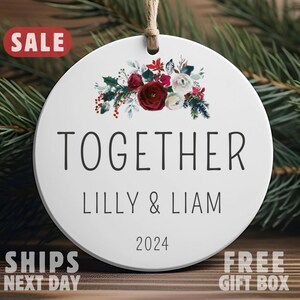 Personalized First Christmas Together Ornament, Couples Christmas Ornament, Our First Christmas Together Ornament, New Couple Gift