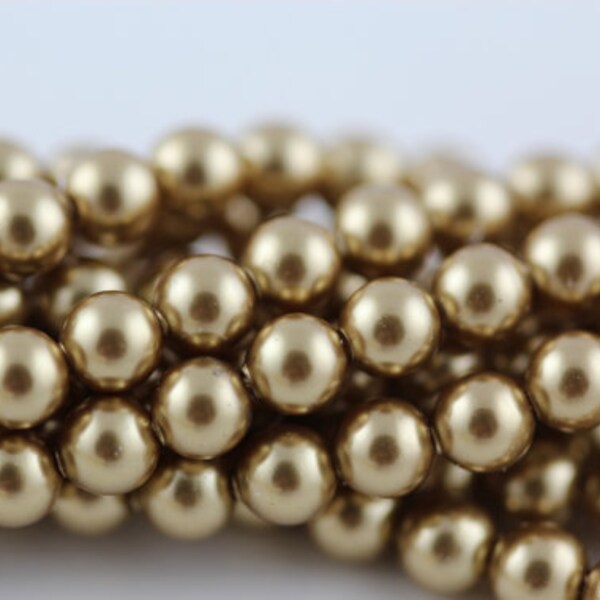 4mm Bronze 5810 Swarovski® crystals Pearl, Bronze  4mm round - Sold per pkg of 50