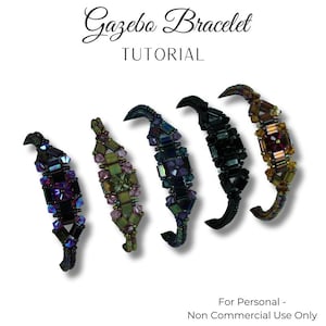 KR029 Beading TUTORIAL - Gazebo Bracelet Tutorial Beadweaving Instructions Seed Bead Jewelry Pattern - DIY Etutorial - Tila Bead - CRAW