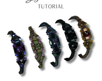 KR029 Beading TUTORIAL - Gazebo Bracelet Tutorial Beadweaving Instructions Seed Bead Jewelry Pattern - DIY Etutorial - Tila Bead - CRAW