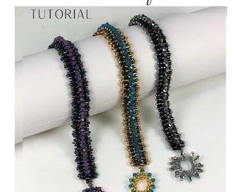 KR006 Beading TUTORIAL - Bristled But Beautiful Bracelet Beadweaving Instructions Seed Bead Jewelry Pattern - DIY Etutorial - Peyote Stitch