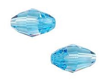 Aquamarine Blue  9x6mm 5200 Swarovski Crystal - 1 pc package