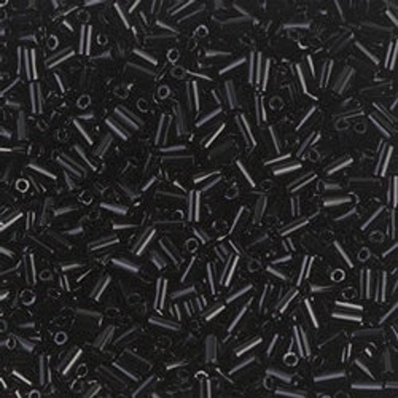 Miyuki 3mm Cube Seed Bead Opaque Black #401