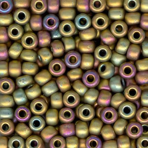 Größe 8/0 8-F460I Helle Fuchsie Gold Iris Matte Miyuki Rocailles Perle - 8-F460I - Verschiedene Paketgrößen erhältlich