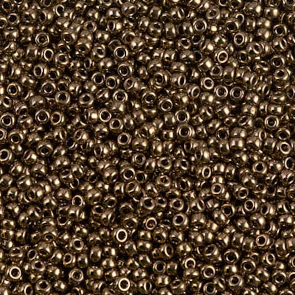 Size 8 - 457a Metallic Copper Seed Bead - Miyuki Glass Seed Bead - 10 grams