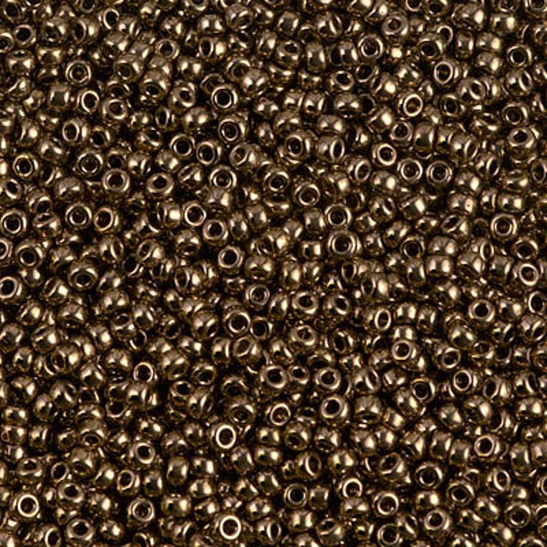 10 grams Miyuki Glass Seed Bead Size 8-457a Metallic Copper Seed Bead