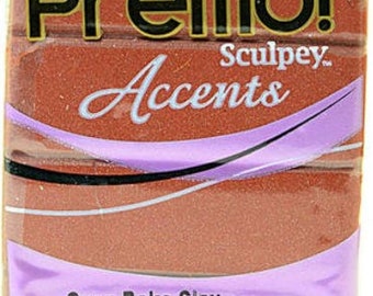 Bronze Sculpey Premo series polymer clay in 5519 Bronze Metallic 56g (2oz) polymer modeling clay Polymer Clay Earring Jewelry