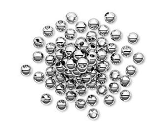 2mm Sterling Silver Seamless Round Bead, sterling silver, 2mm seamless smooth round bead -  Sold per pkg of 100