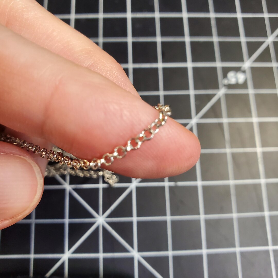 Rhodium Plated Rolo Chain 2mm Antique Silver, Soldered Links, 5 Feet ...