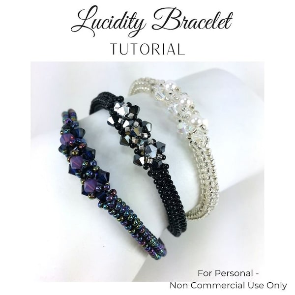 KR021 Beading TUTORIAL - Lucidity Bracelet Tutorial - Reversible! Beadweaving Instructions Seed Bead Jewelry Pattern - DIY Etutorial CRAW