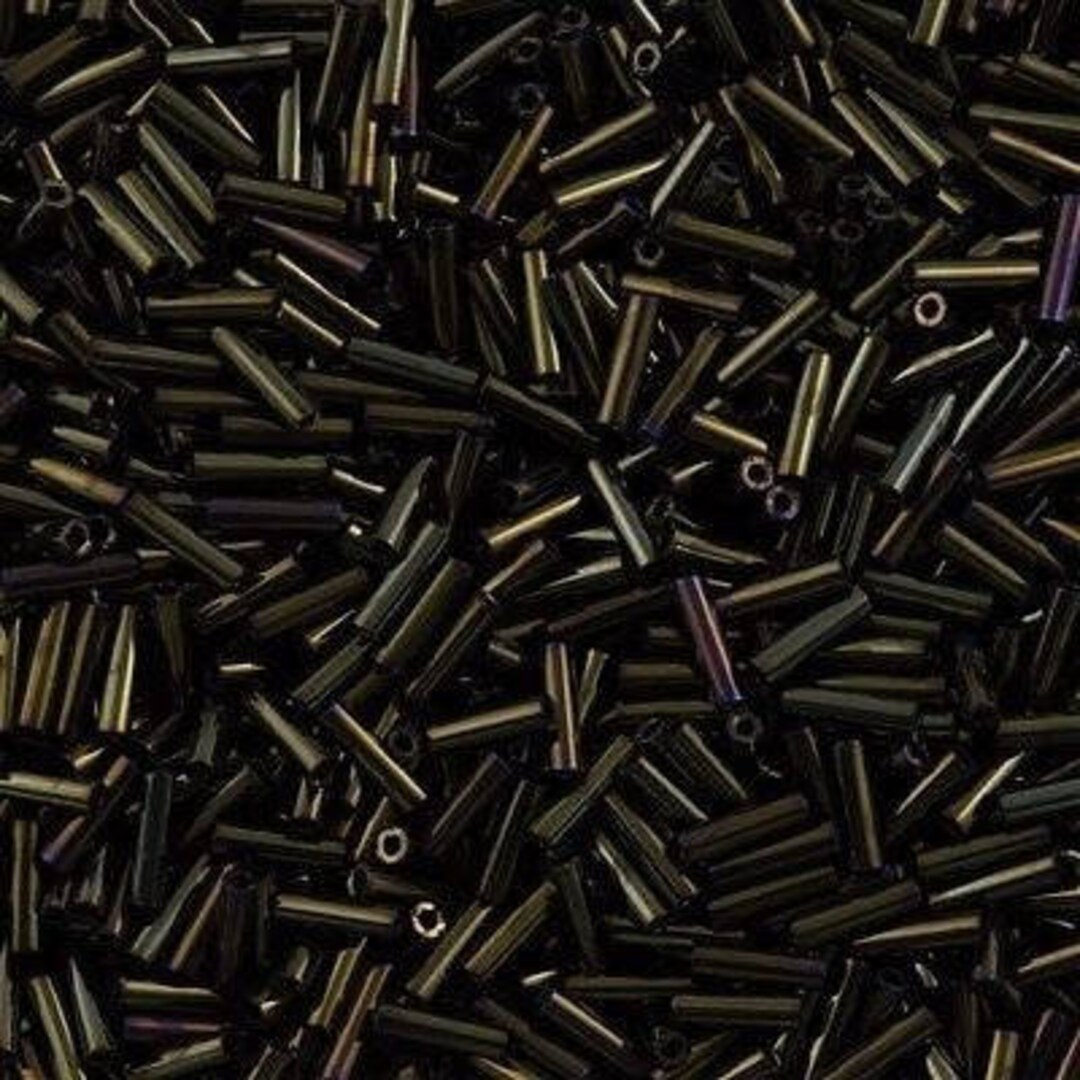 458 Bugle Beads Metallic Brown Iris 6mm Size 2 Miyuki Japanese Bugles