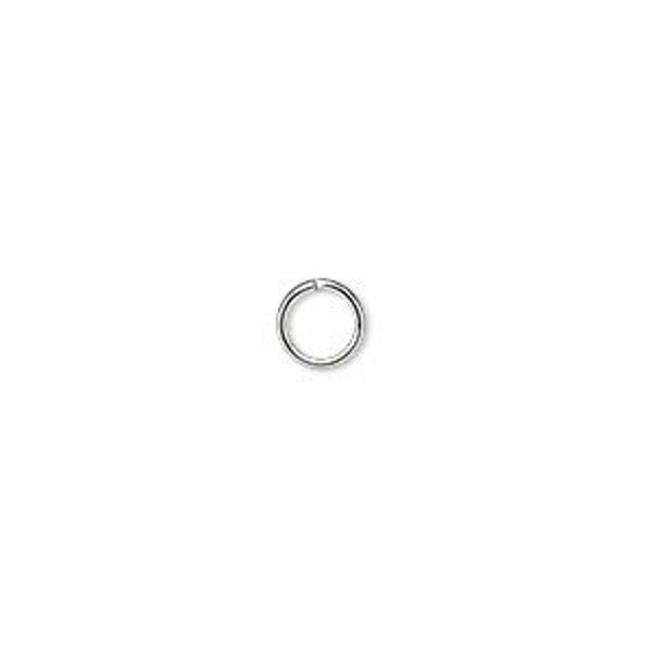 6mm Jump ring, silver-plated brass, 6mm round Jump Ring, 4.4mm inside diameter, 20 gauge - 6mm Silver Jump Ring - Pack of 57