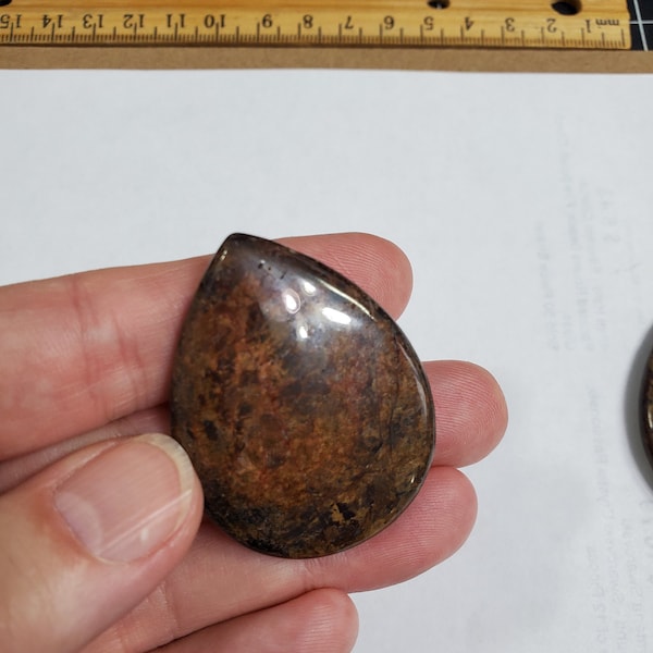 35 x 45mm Natural Bronzite Cabochon,  Bronzite Gemstone Bronzite Semi Precious Loose Stone For Jewelry - 1 Stone