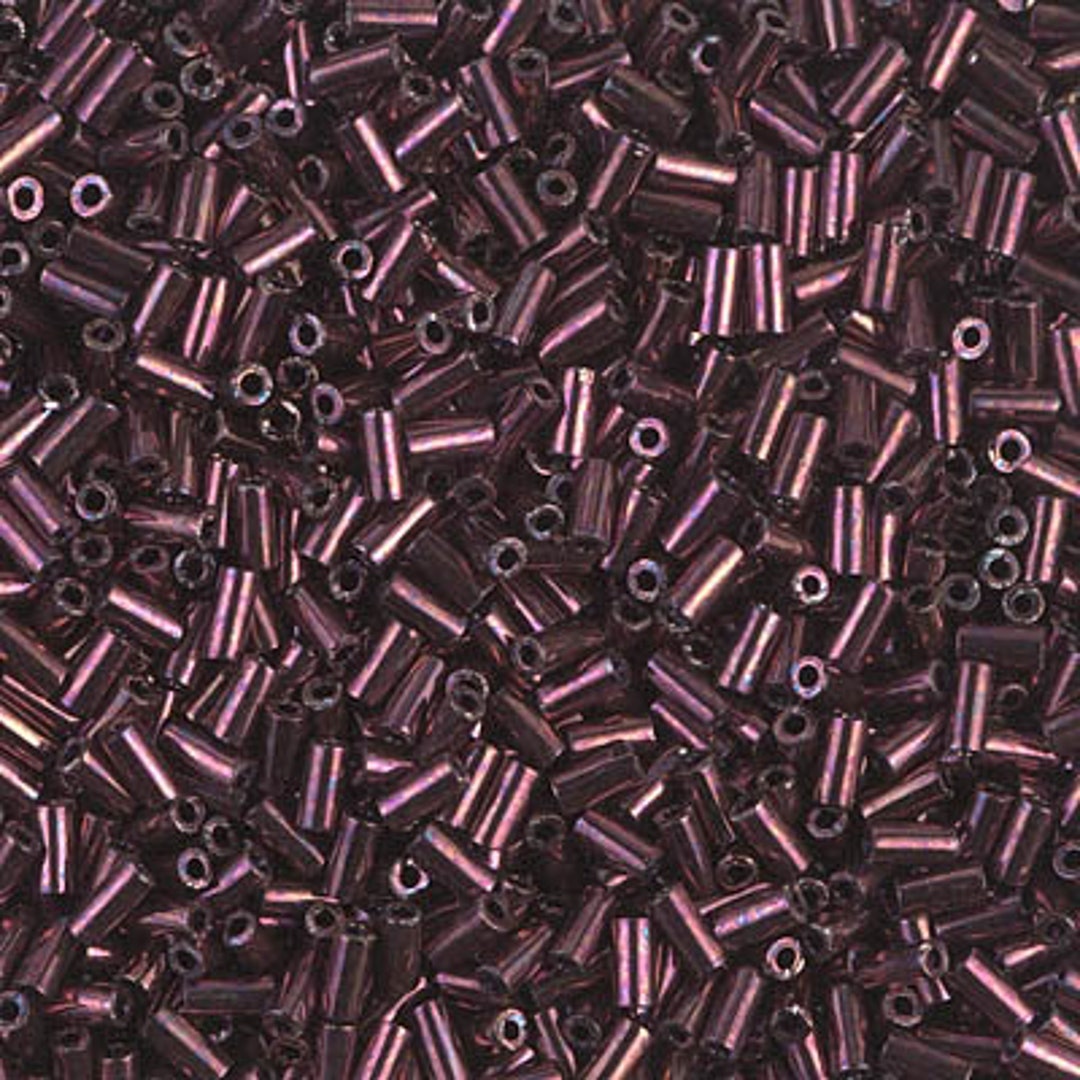 3mm Miyuki Bugle Bead Metallic Dark Raspberry BGL1460 3mm Metallic