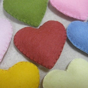 6 felt heart ornament your choice image 4