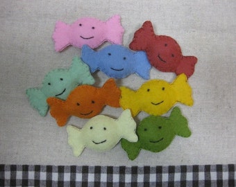 Felt smile fruit candies